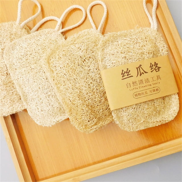 Almohadilla natural para frotar esponjas y depurador de macetas - Cepillo para lavar platos de fibra vegetal, grueso y duradero, resistente al aceite, ecológico