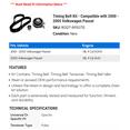thumbnail image 2 of Timing Belt Kit - Compatible with 2000 - 2005 Volkswagen Passat 2001 2002 2003 2004, 2 of 2