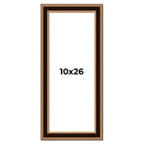 10x26 Frame Gold Brown Plein Air Vintage Solid Wood Picture Frame | 1.75 Inches Moulding Width |