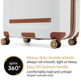 thumbnail image 5 of ITALIA Vintage 3 Piece Expandable Spinner Luggage Set (White), 5 of 13