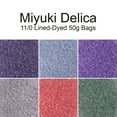 thumbnail image 4 of Miyuki Delica 11/0 - Crystal Rose Ceylon Lined-Dyed DB0236 - 50gms Bag of Japanese Glass Beads, 4 of 4