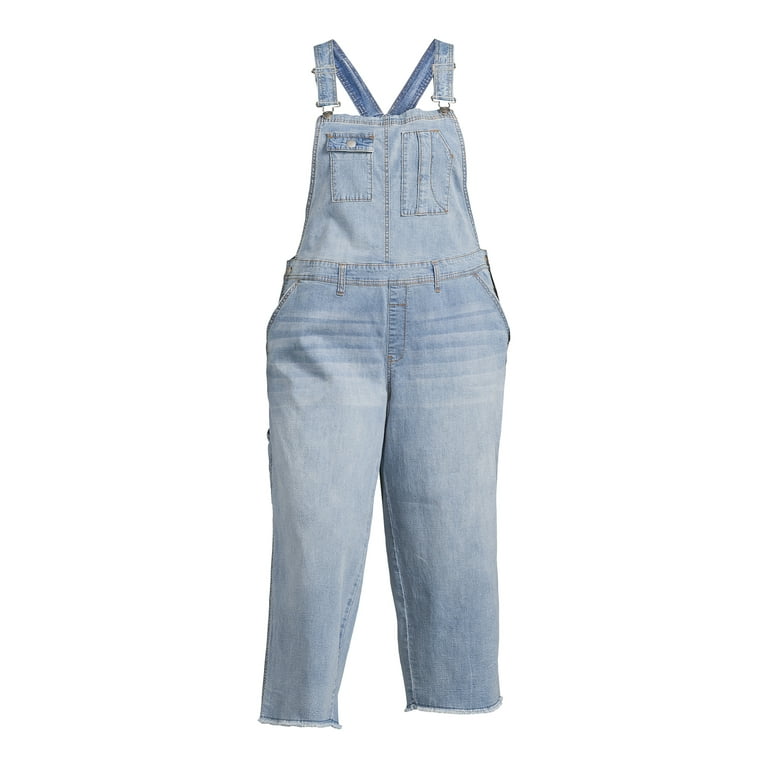 Terra & Sky Women's Plus Size Denim Overalls 