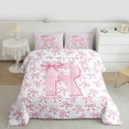 thumbnail image 2 of jejeloiu Cute Personalized Gifts Twin Comforter Sets,First Letter R Bedding Set For Bow Lover Reversible 2pcs, 2 of 8