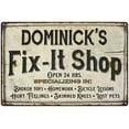thumbnail image 1 of DOMINICK'S Fix-It Shop Sign Grandpa Dad Wall Decor Gift 8x12 Metal 208120006489, 1 of 1