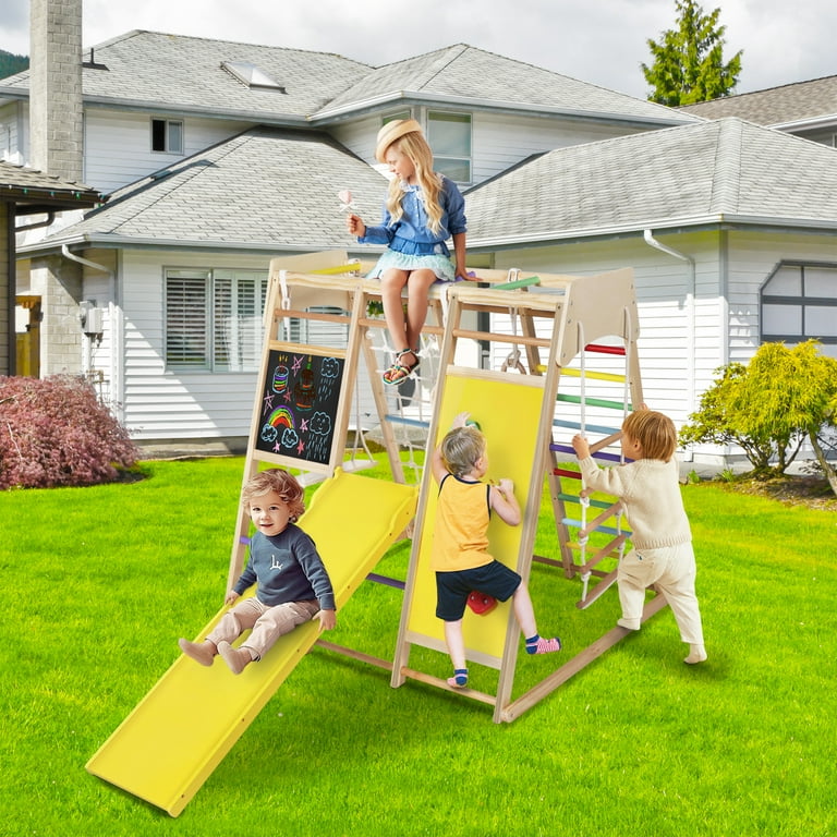 AILEEKISS Toddler Climbing Set, Indoor/Outdoor 10 in Playset