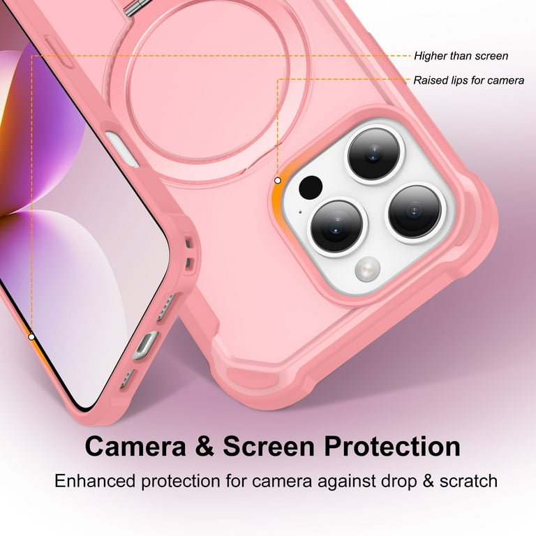 Designed for iPhone 12 Pro Max Case with Magnetic Invisible Stand