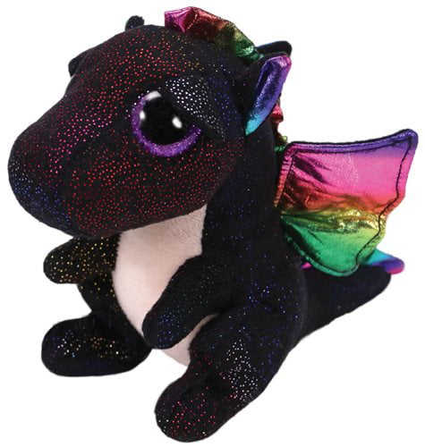 TY Beanie Boos 6" Black Dragon Plush Stuffed Animal Toy MWMTs Ty Heart Tags New 