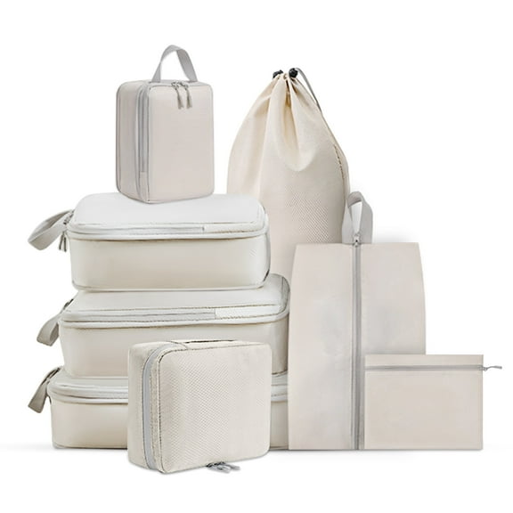 8 Set Packing Cubes,Luggage Packing Organizers, Compressible, Expandable, For Travel Essentials