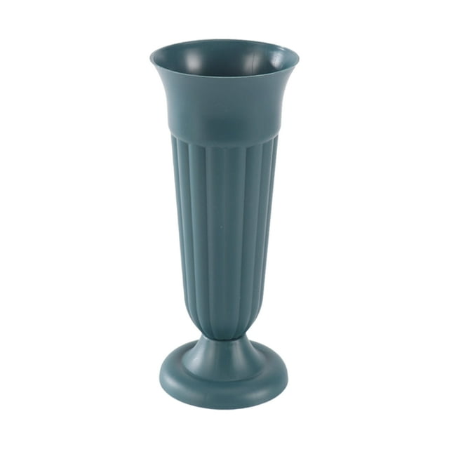 kurtrusly Graveyard Vase With Ground Spike For Stability And Lightweight And Portable Cemetery Flower Vase Dark Green