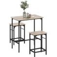 thumbnail image 2 of 3 Piece Dining Table Set for 2, Bar Set with 2 Stools and Footrest for Kitchen, Living Room, Dining Room, Small Space, Apartment, 2 of 2