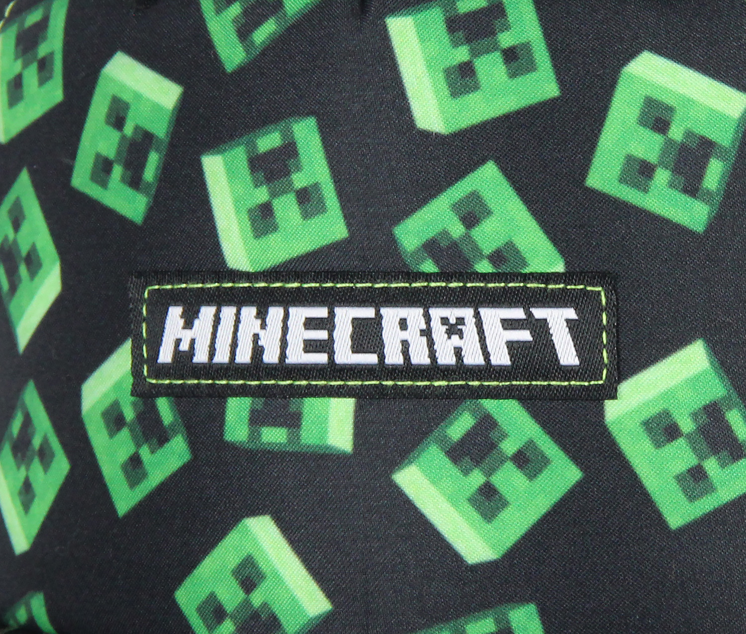Minecraft Floating Creeper Head Design Flat Bill Youth Snapback OSFM Hat