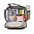 thumbnail image 2 of Insulated Lunch Bag 6L Leak-Proof Lunch Box with Shoulder Strap Multiple Pockets Lunch Tote Lace Pattern with Snowflakes, 2 of 9
