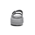 thumbnail image 5 of Double Buckle Sandals Adjustable for Women Men Flat Sandals Pillow Cloud Slippers Comfort Slide Waterproof Slip-on Shower Shoes Seaside Gray 38-39, 5 of 7