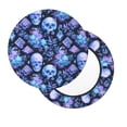 thumbnail image 2 of Balery Skull blue crystal flower Fundas de asiento para taburete de bar redondo de tela de terciopelo ajustables que protegen de arañazos y manchas para sillas de 14 a 17 pulgadas.-14 inch, 2 of 7
