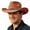 Khaki, variant on Product Cowboy Hat - Adult Western Ethnic Style Fedora for Party - Everyday Wear and Seasonal Ready, Red
