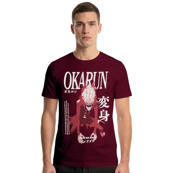 Dandadan T-Shirt Men's Okarun Large Print Design Anime Short Sleeve Tee