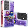 thumbnail image 2 of Case for Galaxy S21 Ultra,Glitter Quicksand Moving Hearts Star Flower Cartoon Animals Flowing Liquid Protective Soft Phone Case for Samsung Galaxy S21 Ultra 5G,6.8" 2021 (Purple Owl), 2 of 14