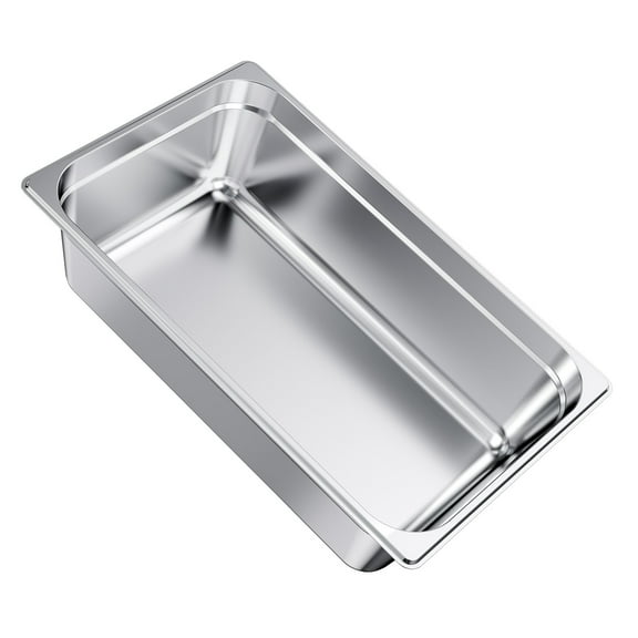 KFFKFF 1 Pack Stainless Steel Steam Table Pan, Full-Size Catering Pan, 6-Inch Deep Anti-Jam Design for Home, Parties, Restaurants, Hotels, and Buffets