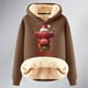 thumbnail image 4 of WILLBEST Sudadera con Capucha para Mujer, Estampado Navideño de Vaca, Cálida Grande, 4 of 4
