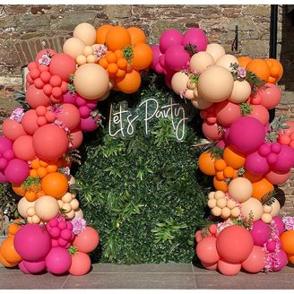 Watermelon Tropical Balloon Garland Kit - Summer Pool Party Decor With Beach Balls & DIY Arch (Luau, Birthday)
