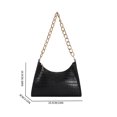 thumbnail image 2 of Bolsa Para Las Axilas Bolso de hombro para mujer Cadena Patrón de cocodrilo Bolso para axilas Bolso femenino (Negro) Tmvgtek Para Estrenar, 2 of 2