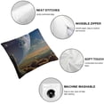 thumbnail image 4 of BANET Throw Pillow Cushion Cover, Vibrant Clouds Rise and in Horizon , Decorative Square Accent Pillow Case White, 4 of 5
