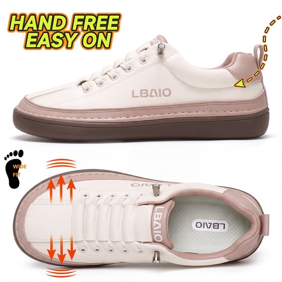 LBAIO Barefoot Minimalist Shoes Womens Mens Zero Drop Wide Width Slip-on Canvas Sneaker Lightweight Breathable Running Walking