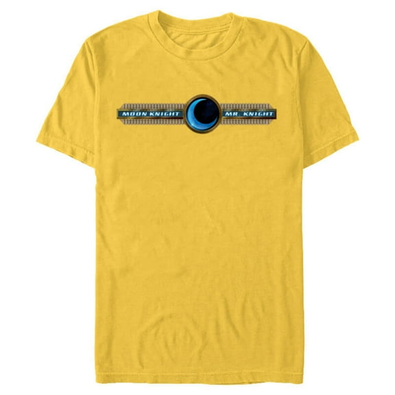 Marvel Moon Knight and Mr. Knight Crescent - Short Sleeve Blended T-Shirt for Adults - Customized-Yellow