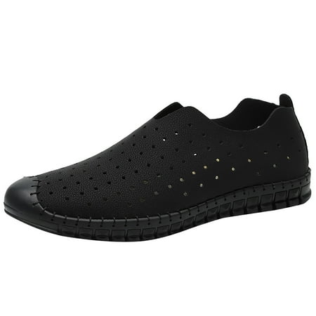 

autumn winter shoes Summer Men s Casual Breathable Leather Shoes Round Head Shoes Wild Hollow Shoes