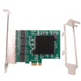 thumbnail image 4 of 5X Cartes Réseau Ethernet/Lan Adaptateur PCI-E Carte Réseau Realtek RJ45 Ethernet Internet Gigabit 4 Ports, 4 of 10