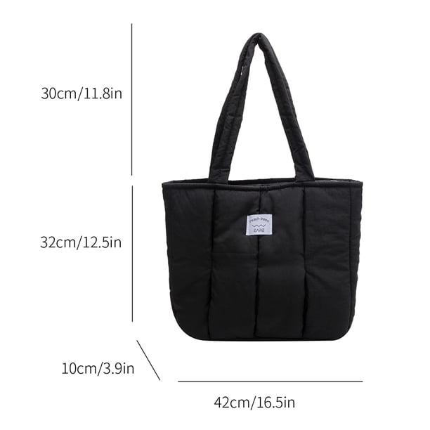 Bolsa informal de compras acolchado de algodón de invierno portátil suave de color sólido Ndcxsfigh Para Estrenar