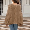 thumbnail image 6 of XMMSWDLA Womens Off The Shoulder Sweater Top Fall 2024 Oversized Knit Batwing Long Sleeve Crochet Pullover Sweaters, 6 of 6