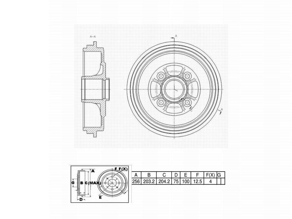 Winstop Brake Drum, Rear WS242529, Nissan Versa Note 2019-2014