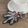 thumbnail image 3 of Fashionable Jewelry Accessory Paillette Pendant Key Ring Alloy Keychain Silver Grey YSK003, 3 of 3
