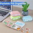 thumbnail image 4 of Paquete de 4 organizadores de pastillas con 8 compartimentos, organizador portátil de pastillas de viaje, organizador diario de pastillas a prueba de humedad, contenedor de vitaminas para maletín de b, 4 of 5