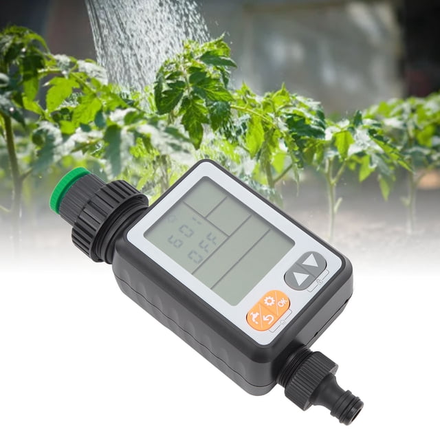Manguera De Jardín Temporizador De Agua Automático, Temporizador De Riego Control Infantil Núcleo De Filtro De aleación De Aluminio Previene Fugas Pantalla HD De 3 Pulgadas