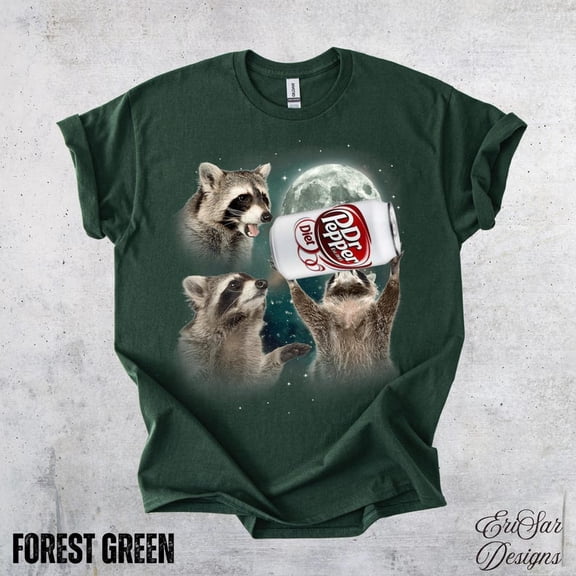 Funny Animal Diet Dr Pepper T-Shirt – Moon Graphic Tee FOREST GREEN Unisex S-5XL Hot Trending Shirt, Vintage Birthday Gift