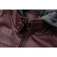 thumbnail image 3 of Men's Stylish PU Leather Zip Up Hooded Jacket - Perfect For Fall & Winter Outdoor Cycling!, 3 of 12