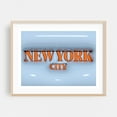 thumbnail image 2 of Inflate New York City - Manhattan New York Typography City Modern Art Neon Sign Travel Poster Architecture Unframed Wall Art Print 5 x 7 inches, 2 of 4