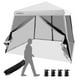 thumbnail image 1 of Costway 3x3m Carpa Plegable Instantáneo de Exterior Tienda de Patas Inclinadas con Paredes Laterales Altura Regulable para Patio Playa, 1 of 10