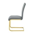 thumbnail image 2 of Alison Faux Leather Chrome Dining Side Chair in Gray/Gold (Set of 2), 2 of 2