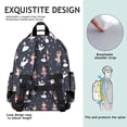 thumbnail image 5 of Dark Blue Ballerina Princess Pattern Backpack for School,Cute School Bag,Schoolbag with Adjustable Shoulder Straps & Padded Back,15.25"x11.5"x5.25", 5 of 5