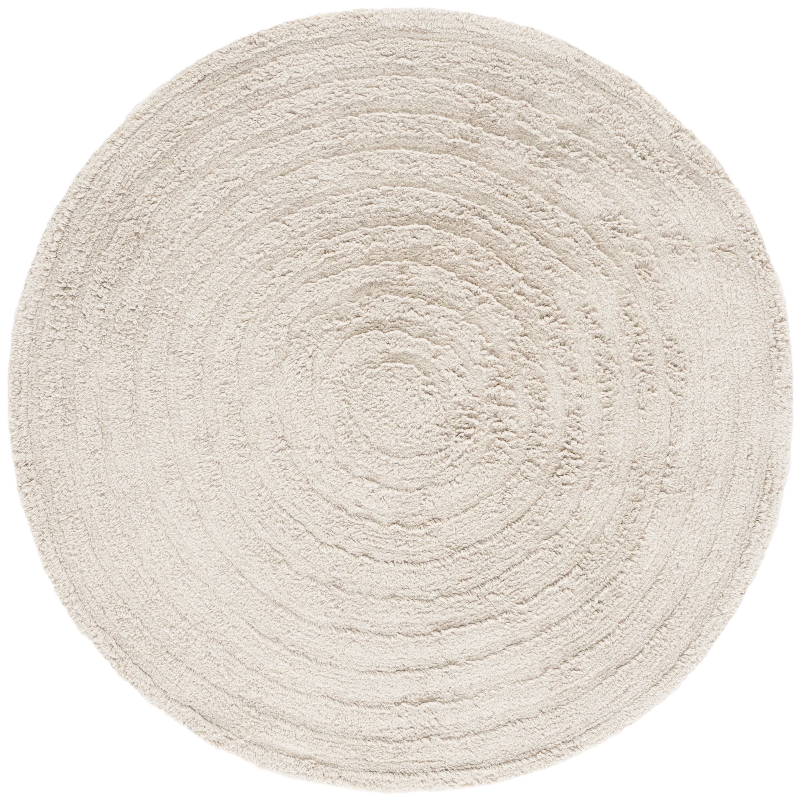 Safavieh Easy Care Edythe Solid Machine Washable Area Rug, Light Gray, 4' x 4' Round