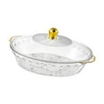thumbnail image 2 of WeiLaiKeQi Fruit Bowl with Lid Container Decorative Dish for Kitchen Home Breakfast Tea clear 33.5x30.5x6cm, 2 of 9