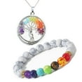 thumbnail image 2 of Love Pearl Unisex, Adult Chakra Pendant Necklace and Howlite Energy Stone Bracelet, 2 of 8