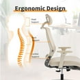 Foldable Ergonomic Office Chair, High Back Desk Chair with Footrest