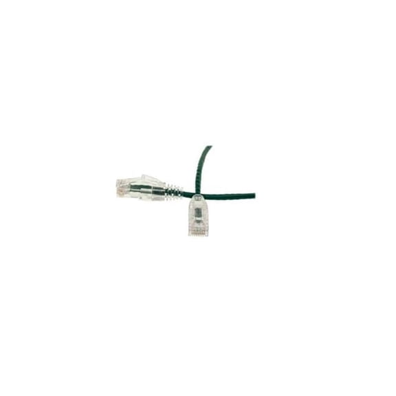 Cable Wholesale 10X8-85102 2 ft. Cat6 Slim Ethernet Patch Cable - Snagless & Molded Boot, Green
