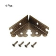 thumbnail image 3 of Unique Bargains Metal Desk Corner Protectors Table Edge Cover Guard 1.34" x 1.34" x 0.51" Bronze Tone 4Pcs, 3 of 3