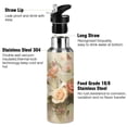 thumbnail image 3 of 1000ML Transparent Sports Water Bottle with Handle & Straw Portable Water Bottle for Outdoor Camping Gym Beautiful Floral Bouquet, 3 of 7