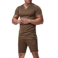 thumbnail image 1 of NTACZA Shorts Set for Men Short Sleeve Athletic Tracksuits Mens Muscle Crew Neck Sweatsuits M, 1 of 7
